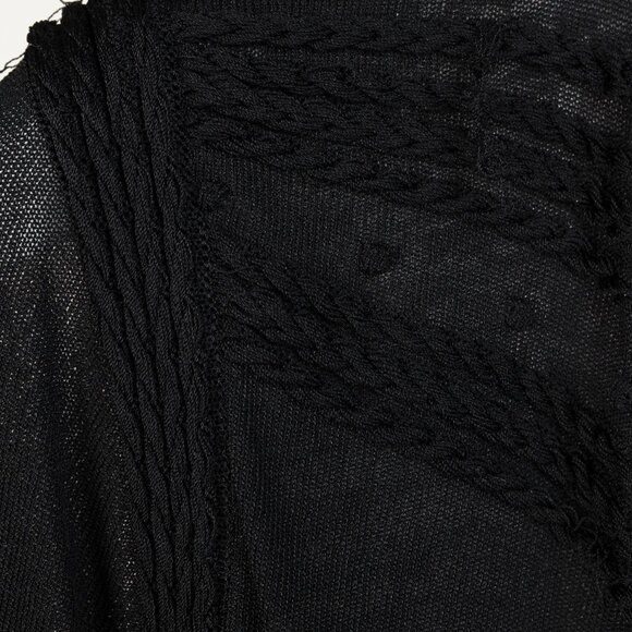 Roberto Cavalli Black Fringe Shawl Cardigan - Picture 6 of 12